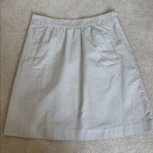 EUC Boden Gray Striped A-Line Skirt size 4R